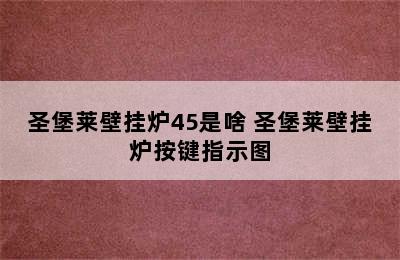 圣堡莱壁挂炉45是啥 圣堡莱壁挂炉按键指示图